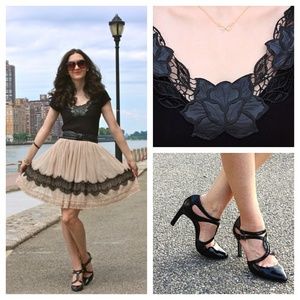 Elie Tahari Black Strap Heels